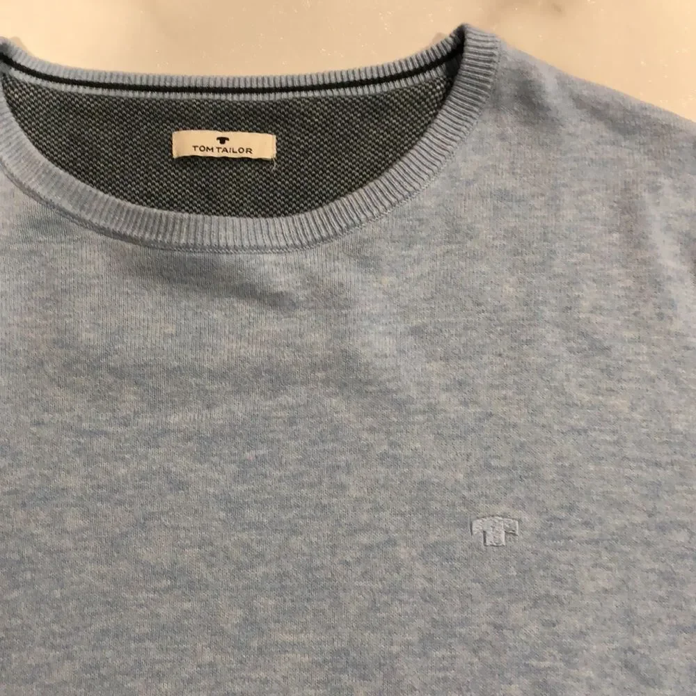 Tom Tailor Light Blue Crew Neck Sweater Fits L